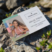 Persönliches Foto des warmen Farblogos Visitenkarte