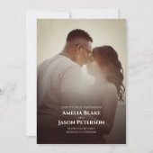 Persönliches Foto | Einfache Hochzeit Einladung (Vorderseite)