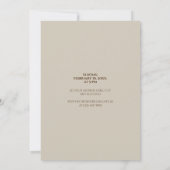 Persönliches Foto | Einfache Hochzeit Einladung (Rückseite)