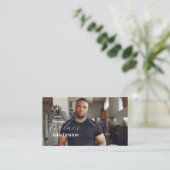 Persönliches Foto Fitness Moderner Trainer Trendy Visitenkarte (Stehend Vorderseite)