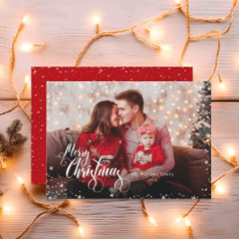 Persönliches Foto Frohe Weihnachten Rote Weihnacht