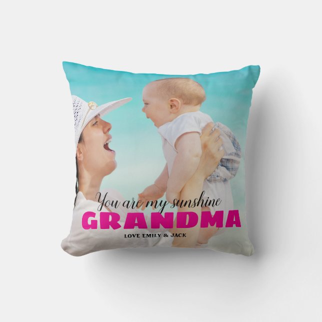 Persönliches Foto Keepake GRANDMA Geschenk Kissen (Vorderseite)