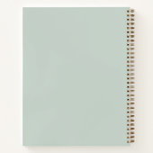 Persönliches Foto Sage Green Script Journal Notizblock (Rückseite)