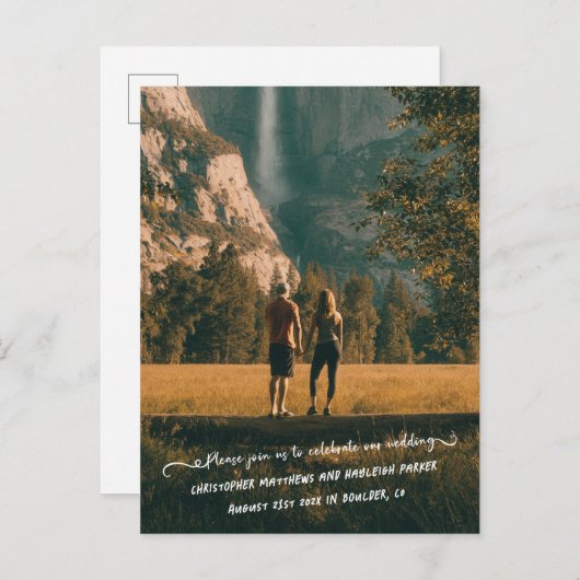 Persönliches Foto Save the Date Postkarte (Vorne/Hinten)