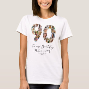 Persönliches Foto-T-Shirt zum 90. Geburtstag T-Shirt