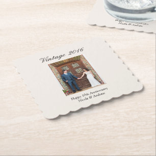Persönliches Foto zum 10. Hochzeitstag Untersetzer