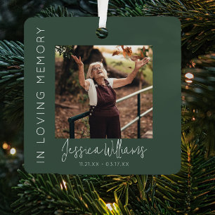 Persönliches Fotogedenken In Loving Memory Ornament Aus Metall