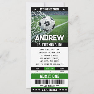 Persönliches Fußball-Ticket Geburtstag Sport  Einladung