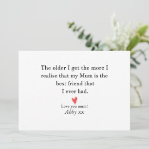 Persönliches Geburtstagsgeschenk für Mama am Mutte Einladung