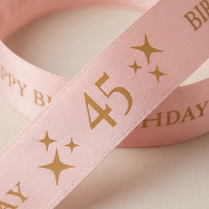 Persönliches Geburtstagsgeschenk Rose für jedes Al Satinband