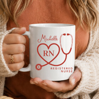 Persönliches Geschenk für Krankenschwestern zum Ab Kaffeetasse