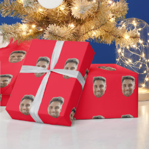 Persönliches Gesichts-Foto-Verpackungspapier Geschenkpapier