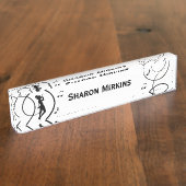 Persönliches Gestochen Tanzdesign Namensplakette (Seite)