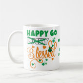 Persönliches GLÜCK GO Lucky BLESSED St Patrick's D Kaffeetasse (Links)