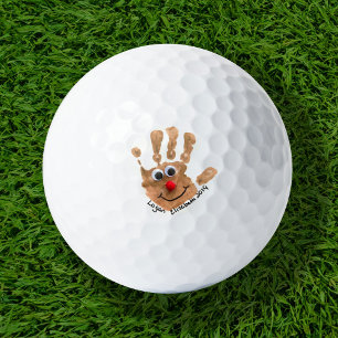 Persönliches Handabdruck-Kunst-Andenken für Kinder Golfball