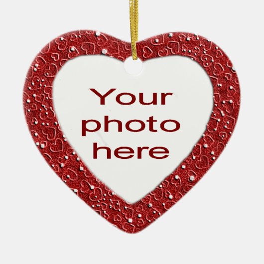 Persönliches Herz Keramik Ornament (Vorne)
