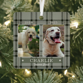 Persönliches Hunde-Memorial-Andenken mit Foto Ornament Aus Metall