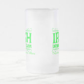 Persönliches irisches Trinkteam Mattglas Bierglas (Mittel)