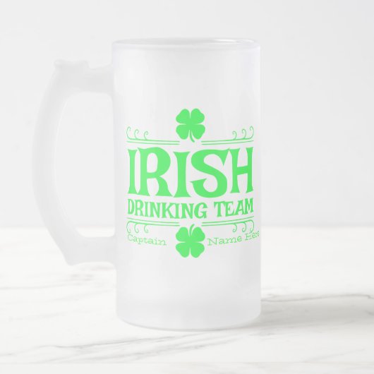 Persönliches irisches Trinkteam Mattglas Bierglas (Links)