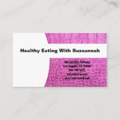 Persönliches Koch Rosa Leder Benutzerdefiniertes F Visitenkarte (Rückseite)