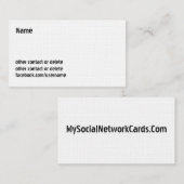 Persönliches kundengerechtes - Facebook Visitenkarte (Vorne/Hinten)