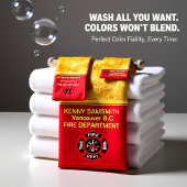 Persönliches Logo der romantischen Feuerabteilung Badhandtuch Set