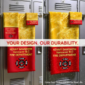 Persönliches Logo der romantischen Feuerabteilung Badhandtuch Set