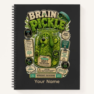 Persönliches lustiges Büro-T-Shirt 'Brain Pickle' Notizblock