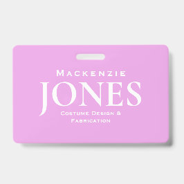 Persönliches Markenlogo Modern rosa Mitarbeiter-Ab Ausweis