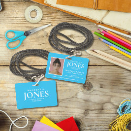 Persönliches Markenlogo Moderner Türkisangestellte Ausweis