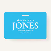 Persönliches Markenlogo Moderner Türkisangestellte Ausweis (Vorderseite)