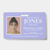 Persönliches Markenlogo Modernes Abzeichen für Lil Ausweis (Back)