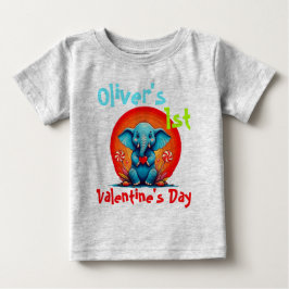 Persönliches mein erstes VALENTINEs Baby Elephant  Baby T-shirt