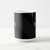 Persönliches Monogram Geometric Trendy Black Patte Kaffeetasse (Mittel)