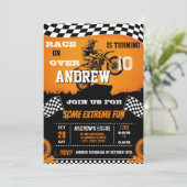 Persönliches Motocross Dirt Bike für Junge zum Geb Einladung (Stehend Vorderseite)