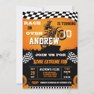 Persönliches Motocross Dirt Bike für Junge zum Geb Einladung