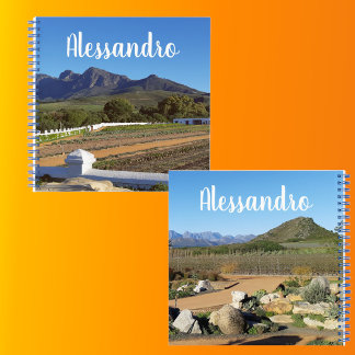 Persönliches Mountain Farm Garden Foto Notebook Notizblock