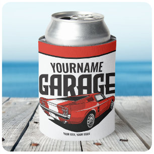 Persönliches Muscle Car 1967 Rotes Fastback Garage Dosenkühler