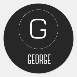 Persönliches Namenslogo Runder Aufkleber
