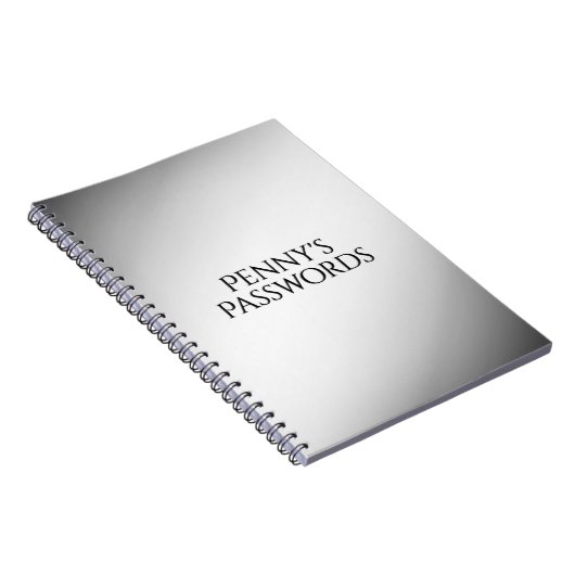 Persönliches Notebook mit schwarzer und weißer Far Notizblock (Rechte Seite)