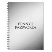 Persönliches Notebook mit schwarzer und weißer Far Notizblock (Vorderseite)