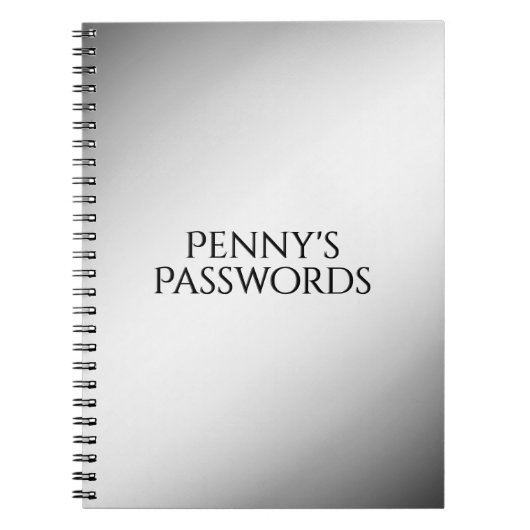 Persönliches Notebook mit schwarzer und weißer Far Notizblock (Vorderseite)