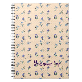 Persönliches Notizbuch Peachify Pastel Blüten Notizblock