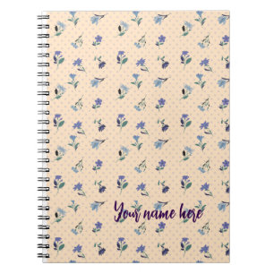 Persönliches Notizbuch Peachify Pastel Blüten Notizblock