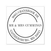 Persönliches Paar Elegante Rückgabeadresse Zuhause Permastempel (Design)