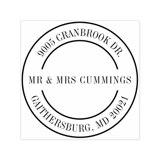 Persönliches Paar Elegante Rücksendeadresse Permastempel (Design)