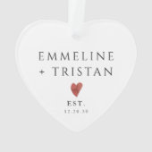 Persönliches Paar Etabliert Ornament (Rückseite)