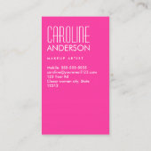 Persönliches Profil der Girl-Hot-Rosa-Mode oder Visitenkarte (Rückseite)