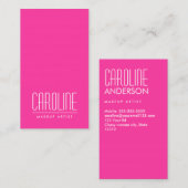 Persönliches Profil der Girl-Hot-Rosa-Mode oder Visitenkarte (Vorne/Hinten)