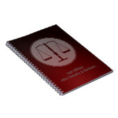 Persönliches Rechtsanwaltsbuch - Justizwesen Notizblock (Rechte Seite)